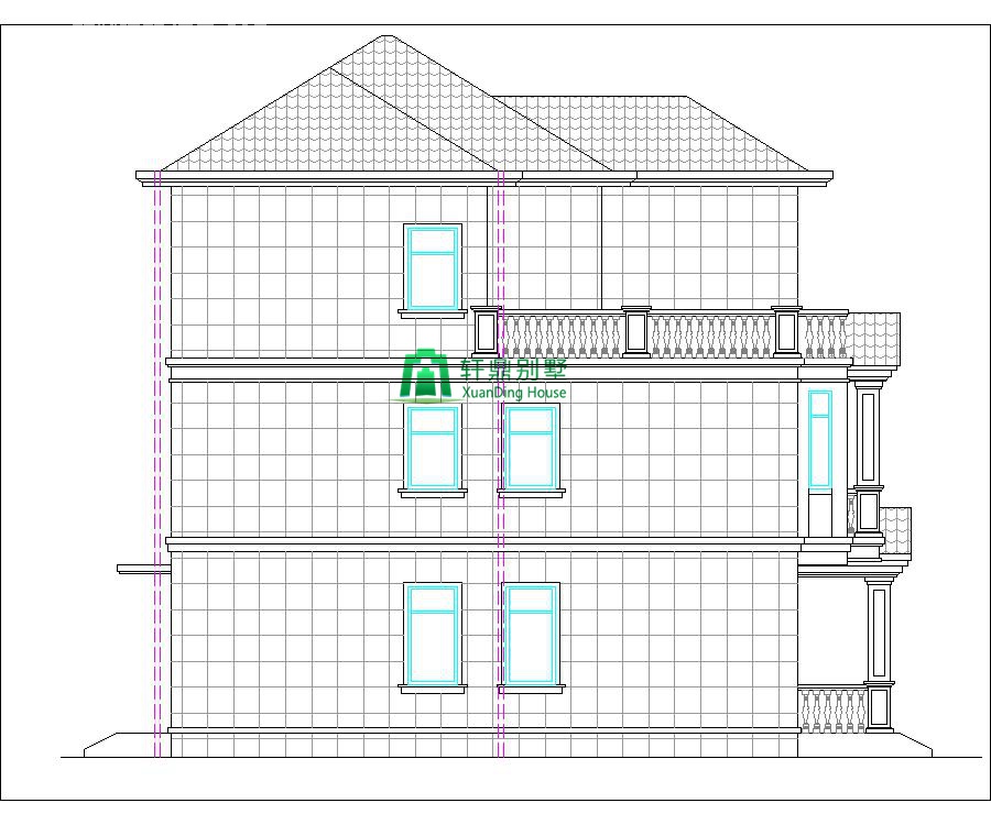 經(jīng)典現代三層自建別墅圖紙03.jpg