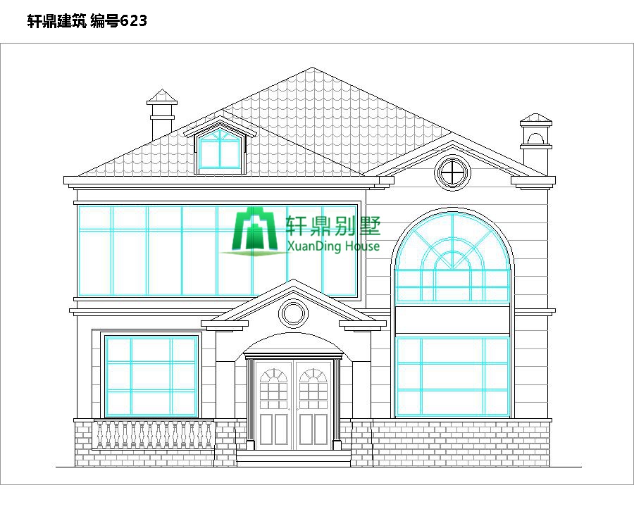 二層田園風(fēng)格自建別墅設計施工圖1.jpg