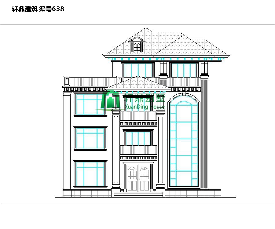 經(jīng)典四層自建別墅設計圖1.jpg