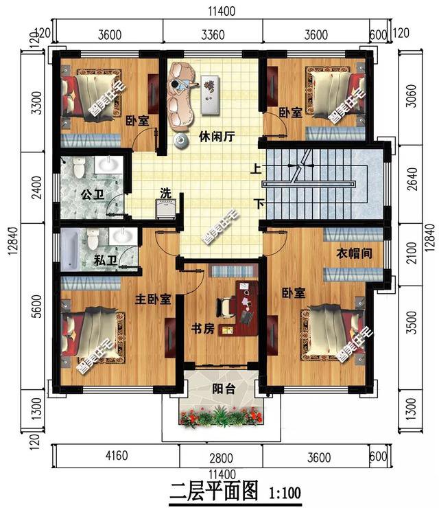 整體感覺(jué)很大氣的一棟農村別墅，帶堂屋和套臥，造價(jià)35萬(wàn)!各方面都非常合適！