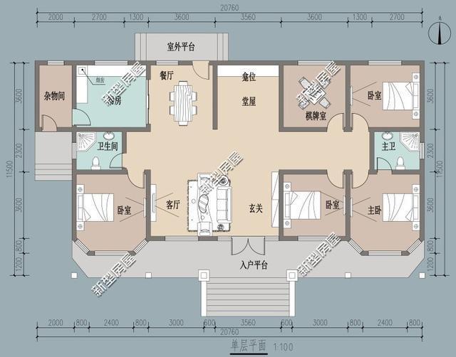 今天新型房屋為大家展示幾套帶堂屋的房屋設計圖紙，不同的人有不同的審美，不知道你會(huì )喜歡哪一套呢？