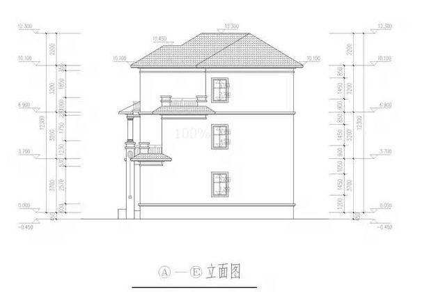 推薦一款三層的自建房，四開(kāi)間的結構這樣的設計方案，帶立面效果圖，看起來(lái)更加的直觀(guān)!