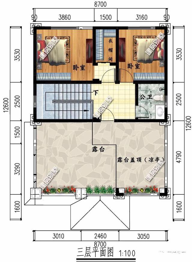 兩棟別墅面寬尺寸都不大，造價(jià)不高，但外形都很好，有時(shí)候宅基地小也并不是一個(gè)劣勢