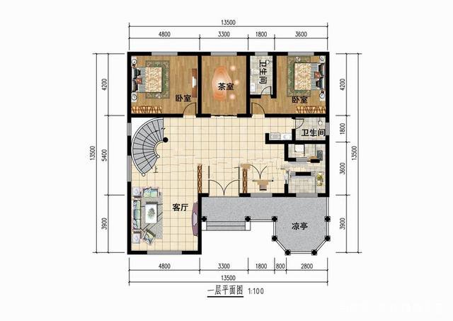 今天這位在老家農村建了一棟三層別墅，二樓陽(yáng)光房，三層大露臺，超豪華