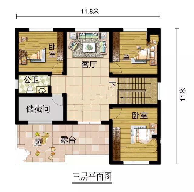 全屋加起來(lái)共有八間臥室，最適合農村在家常住家庭，即使家中親友姐妹眾多，也有足夠的休息空間。