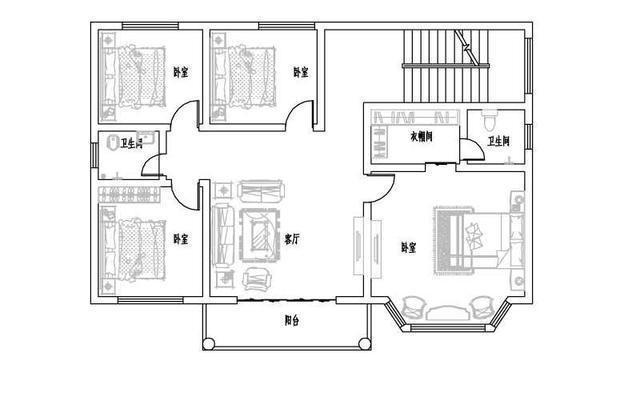 今天的別墅安裝圖也給我們帶來(lái)了一個(gè)在農村自建的兩層半的別墅。這座別墅外觀(guān)明亮，經(jīng)典耐用。