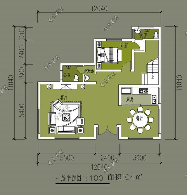 　經(jīng)典的三居室別墅有歐式風(fēng)格，大露臺，浮動(dòng)窗戶(hù)，外墻是真石漆。簡(jiǎn)潔優(yōu)雅，線(xiàn)條流暢優(yōu)美，給人一種非常舒適的感覺(jué)!