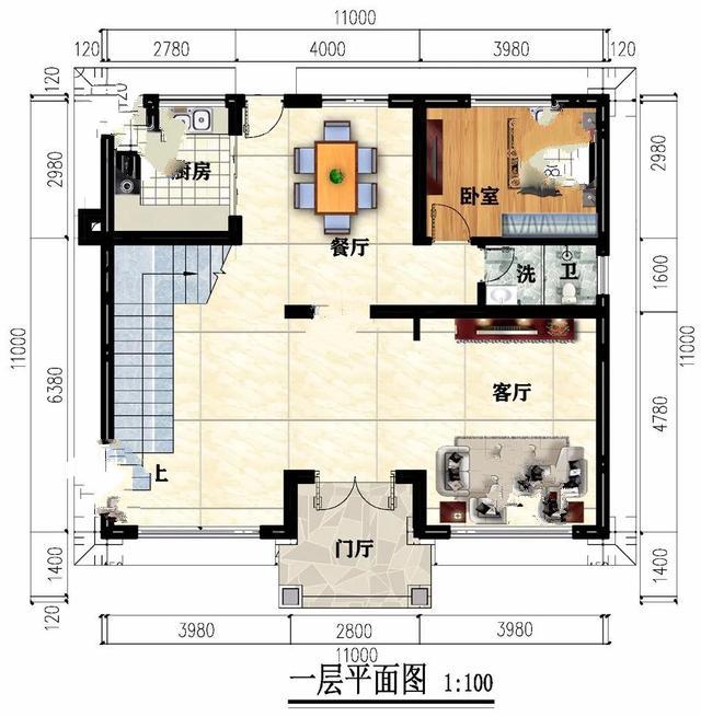 兩棟建筑尺寸相同的別墅，1111米，從各個(gè)角度看都是簡(jiǎn)歐洲風(fēng)格。有時(shí)候宅基地很大，但我不想建太大的別墅。主要原因是房子越大，成本越高!