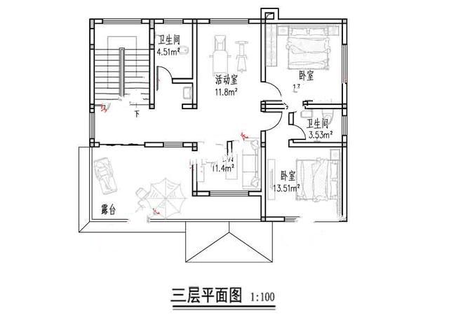 新農村二樓半別墅的照片。在鄉下建一座會(huì )讓人羨慕的！