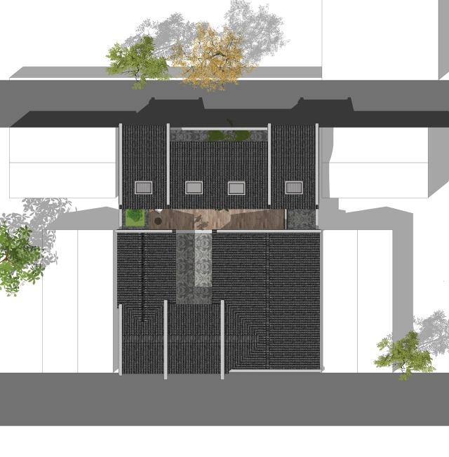 　別墅設計：一層緊湊型四合院，面積利用率高，適合在農村地區修建。