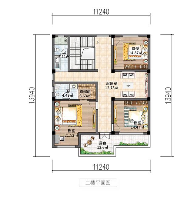 平頂新中式住在，農村最靚的二層別墅！