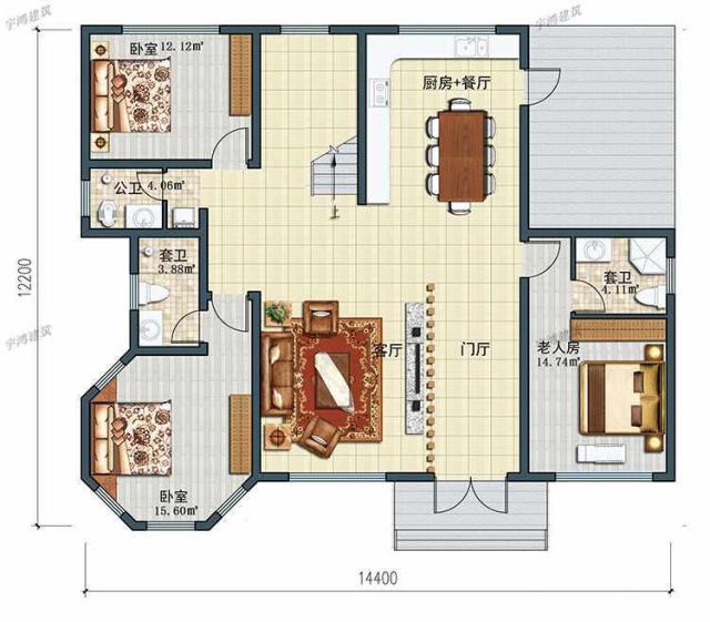 今天，我推薦這種非常大氣和實(shí)用的兩層鄉村別墅類(lèi)型。建造它不僅能挽回面子，還能讓你更加輝煌。