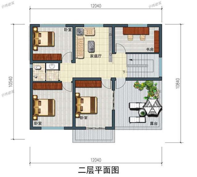 三幅新農村自建房屋設計圖，一幅在家鄉，不用擔心相親。