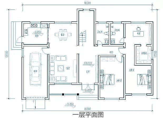 農村一樓五棟別墅設計圖紙