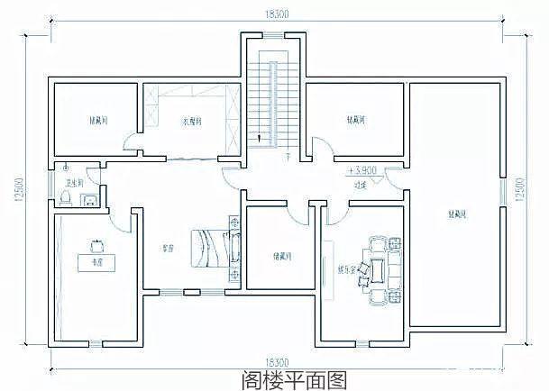 農村一樓五棟別墅設計圖紙