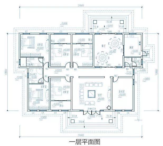 農村一樓五棟別墅設計圖紙