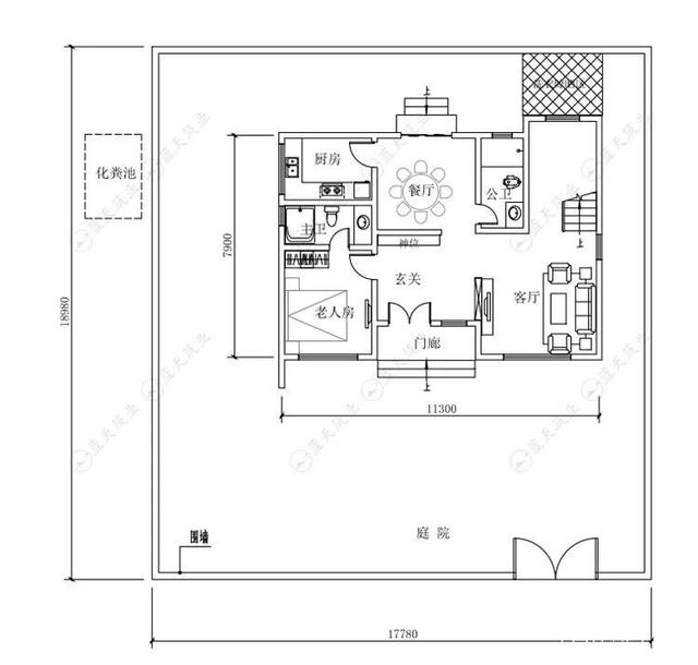 11.3 m  x8.5 m新型現代農村自建建筑設計