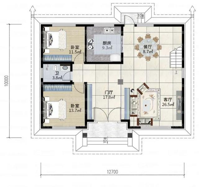 農村兩層新中式自建設計