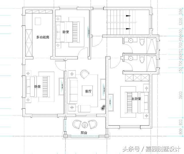 三層經(jīng)典鄉村別墅設計圖紙