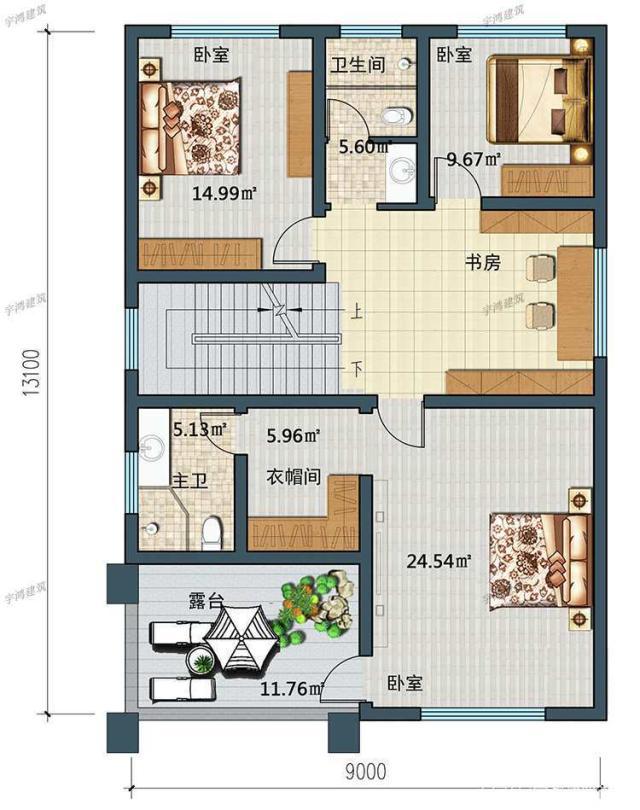 兩層農村別墅設計