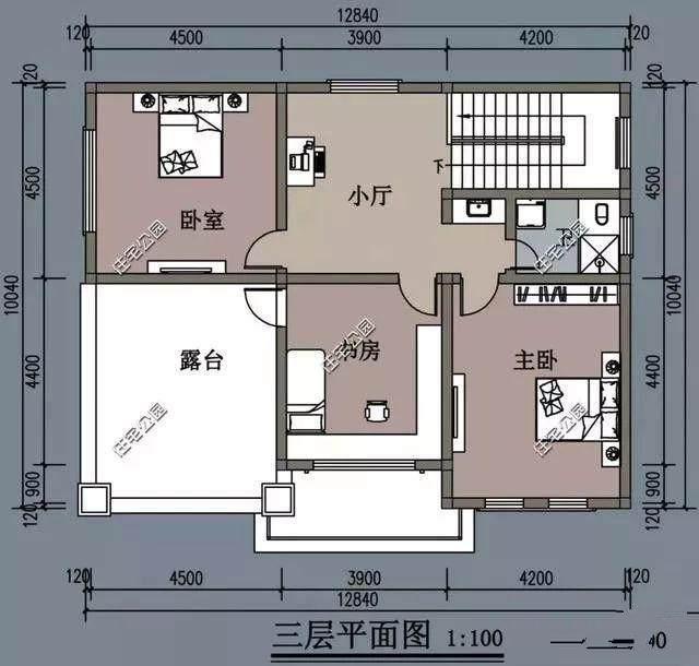 農村的三層大露臺經(jīng)典住宅