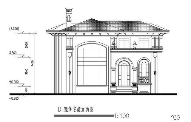 　兩層歐式別墅的設計圖紙