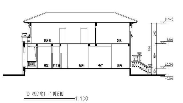 　兩層歐式別墅的設計圖紙