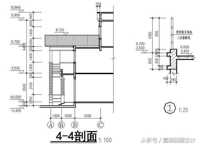 三層別墅設計圖紙，