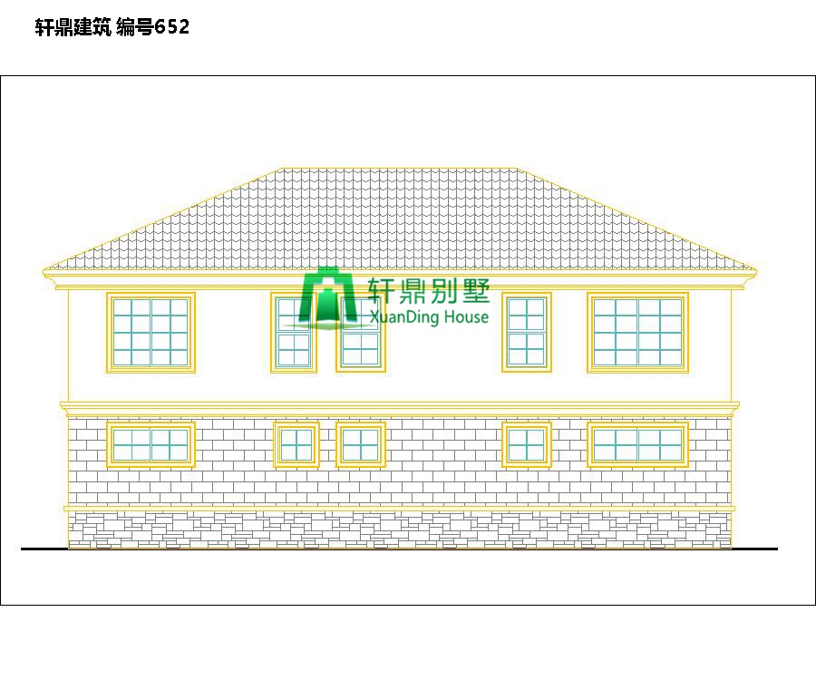  新田園自建二層別墅設計圖紙和效果圖