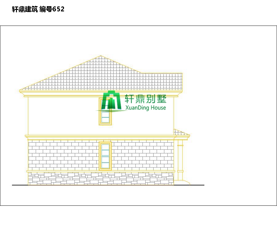  新田園自建二層別墅設計圖紙和效果圖