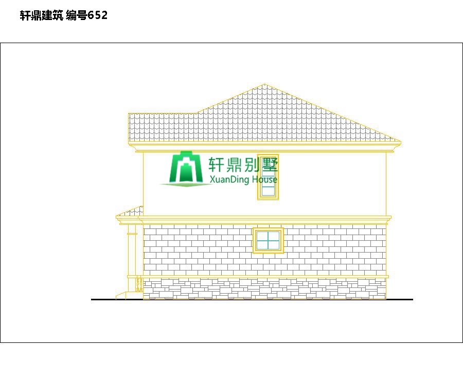  新田園自建二層別墅設計圖紙和效果圖