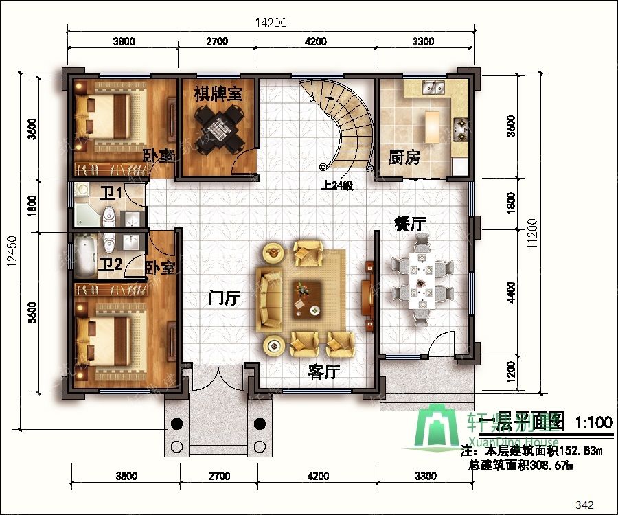 歐洲二樓別墅農村自建住宅的設計