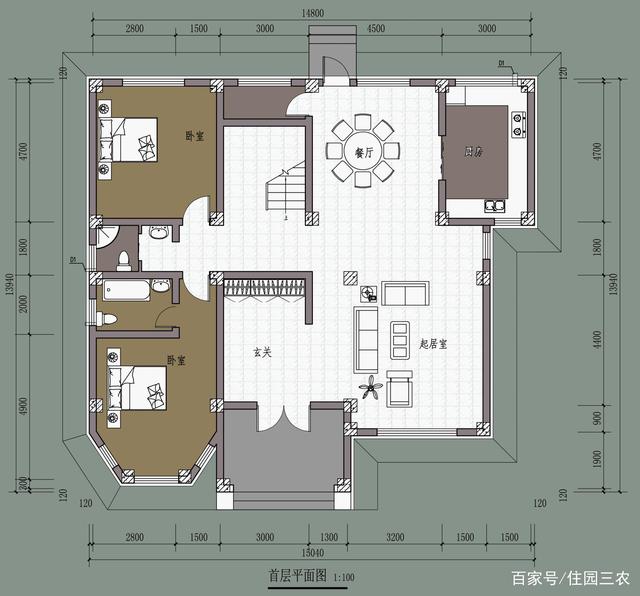 磚混結構的二層小別墅