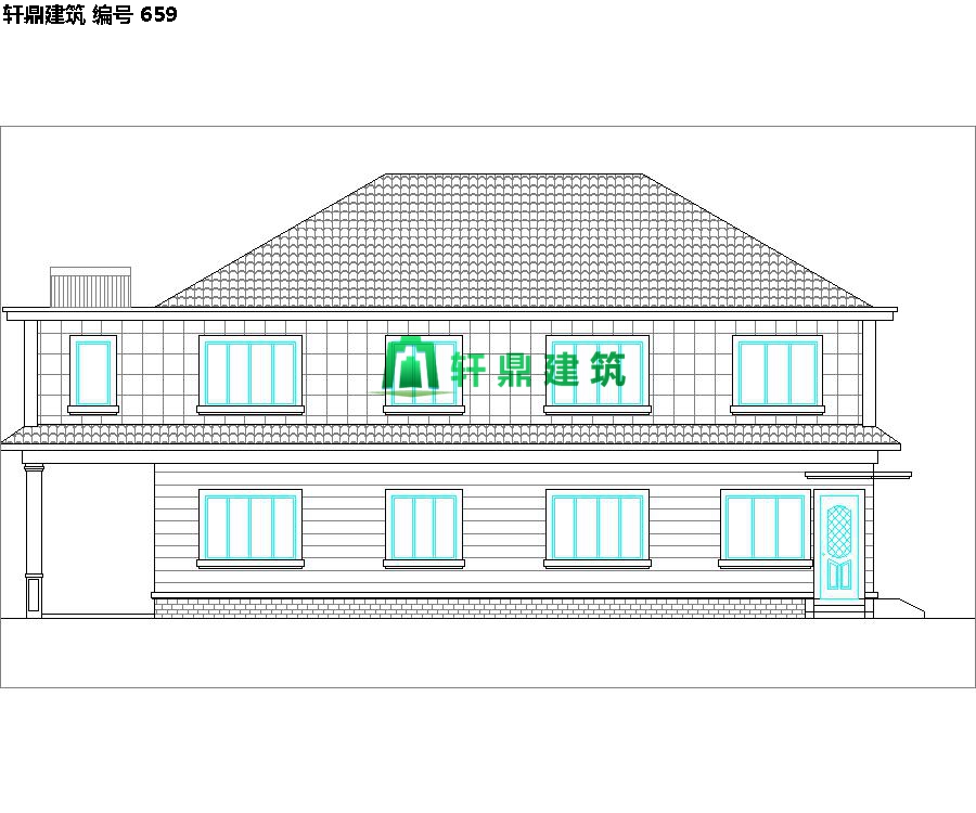 清新小二層自建別墅設計施工圖02.jpg