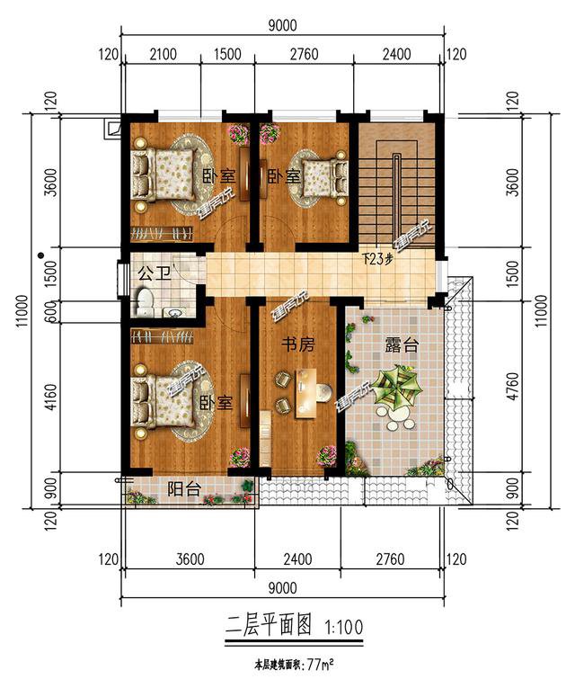 25萬(wàn)兩層別墅效果圖