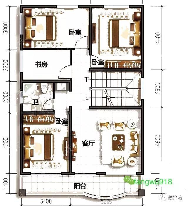 兩層半小戶(hù)型自建房設計圖