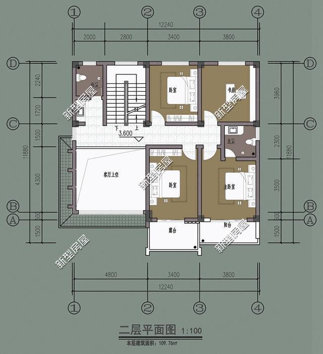 帶陽(yáng)臺的農村建筑設計圖