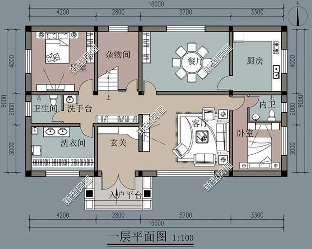 帶陽(yáng)臺的農村建筑設計圖