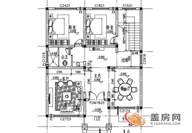 120平方米的農村房屋設計圖紙