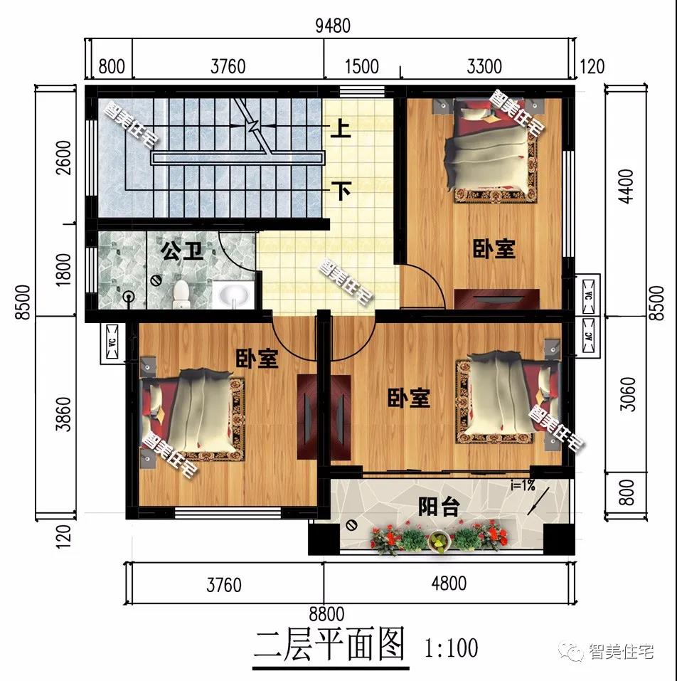 寬9米左右的自建農村別墅