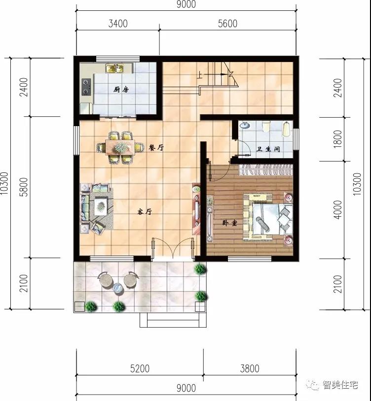 寬9米左右的自建農村別墅