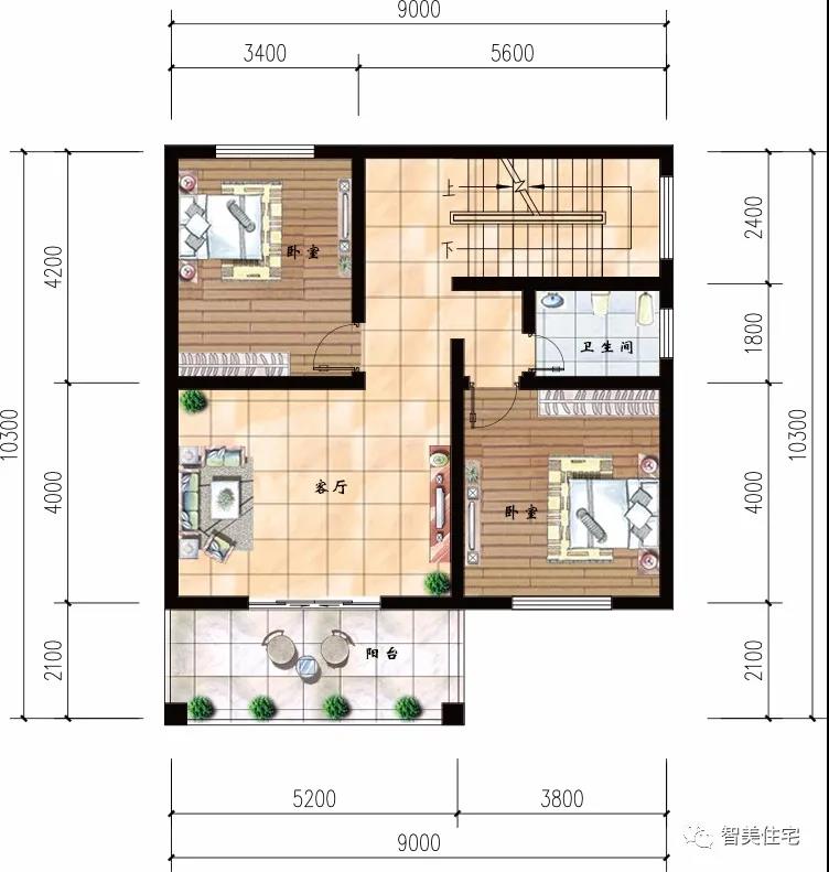 寬9米左右的自建農村別墅