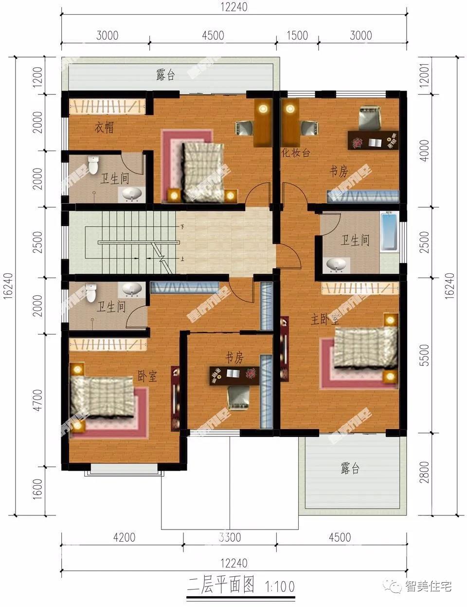 平屋頂設計的農村別墅