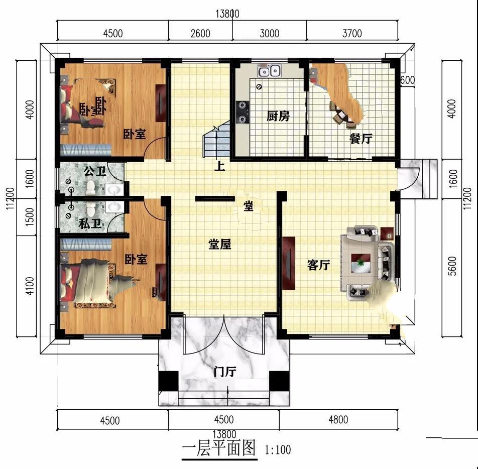 簡(jiǎn)約歐式設計的農村別墅