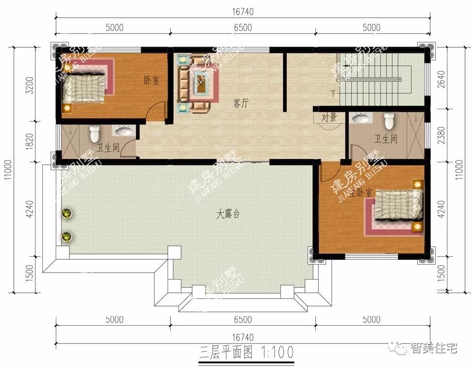 寬16-17米的農村別墅