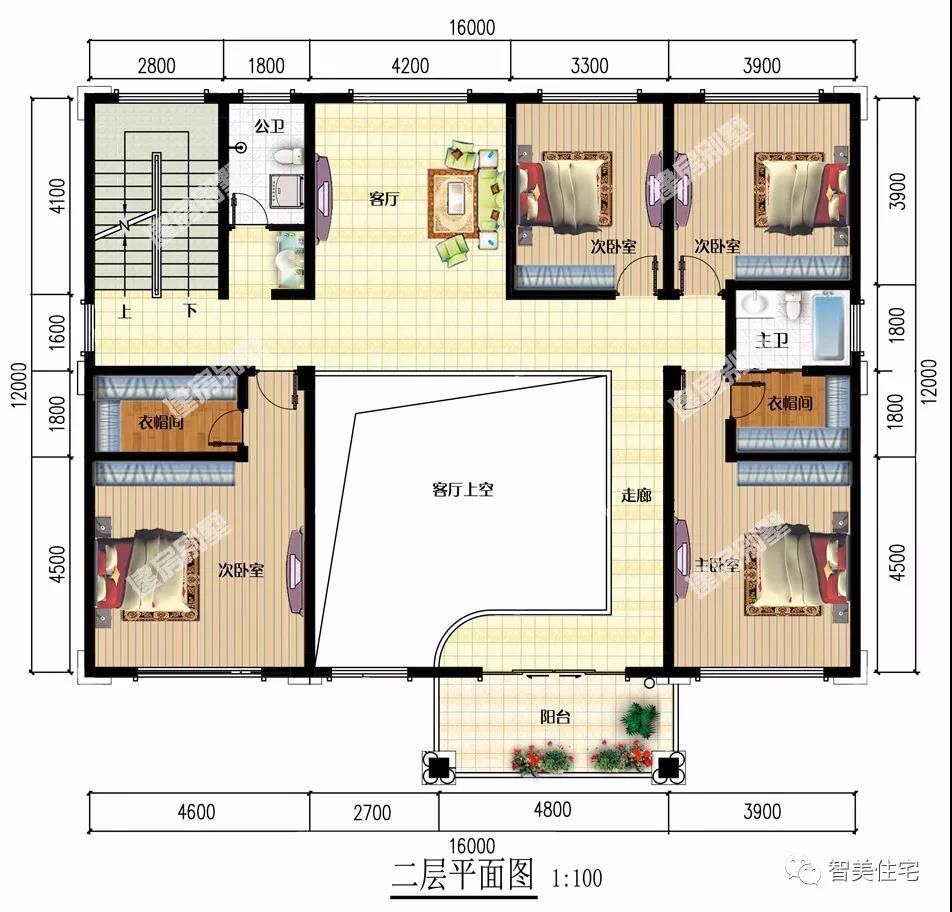 寬16-17米的農村別墅