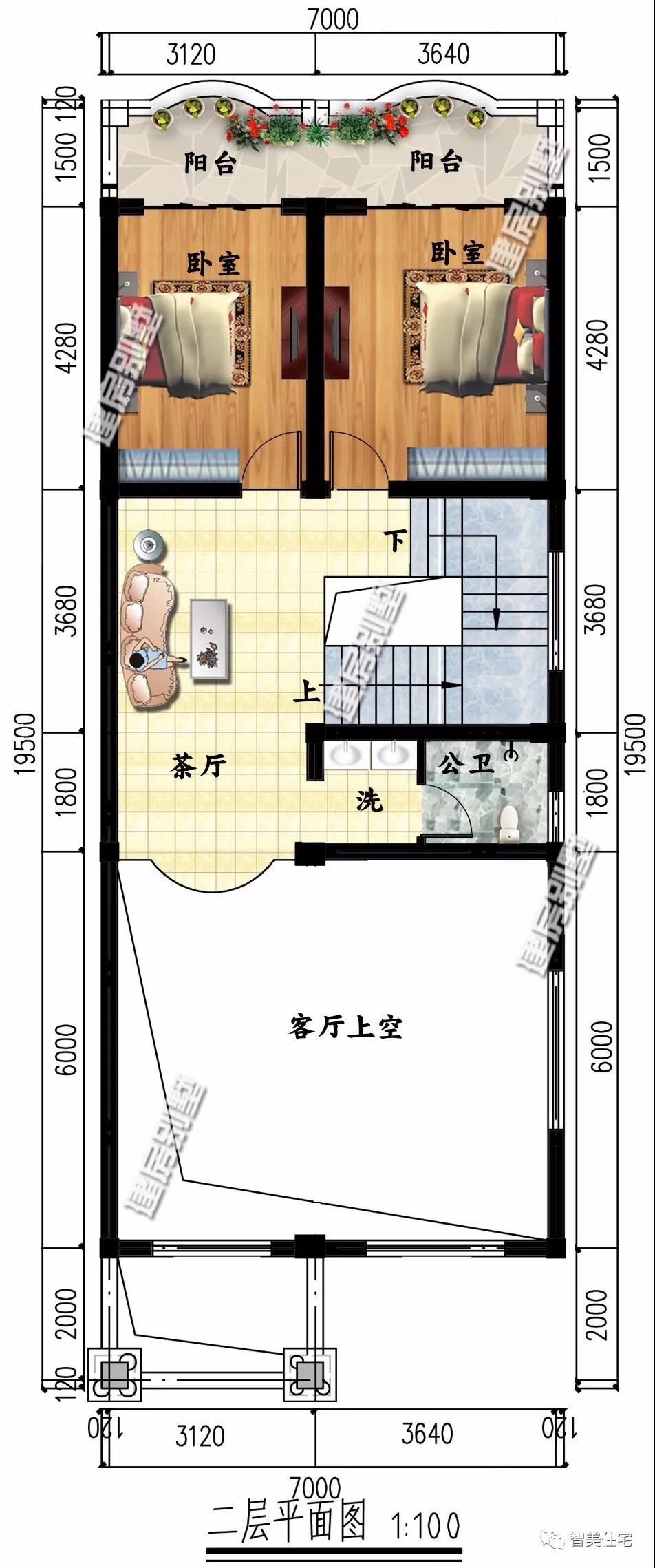 平屋頂設計的小戶(hù)型寬敞的別墅