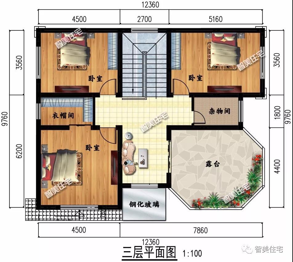 12.3×9.7米的農村別墅