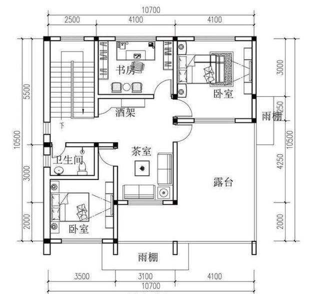 鄉村自建的兩層現代別墅