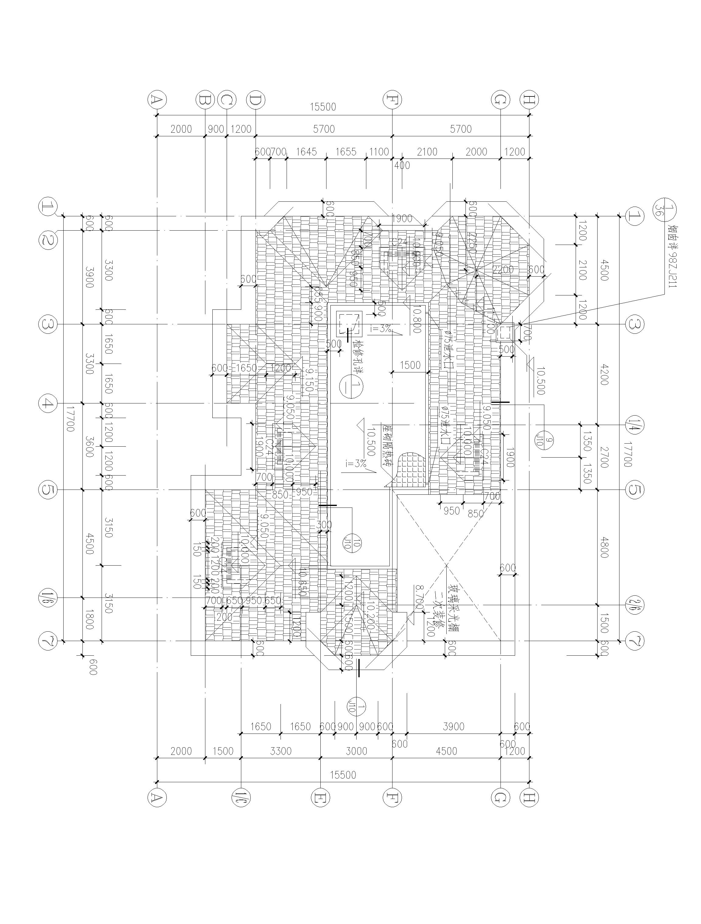 兩層半歐式別墅設計方案，適合多孩家庭，總建筑面積555㎡